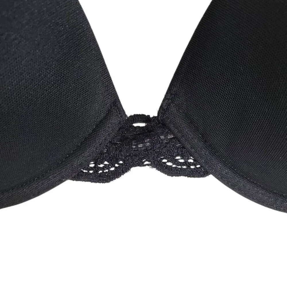 Natori Private Luxuries Lace Trim Underwire Maternity Nursing Bra Black Size 38C